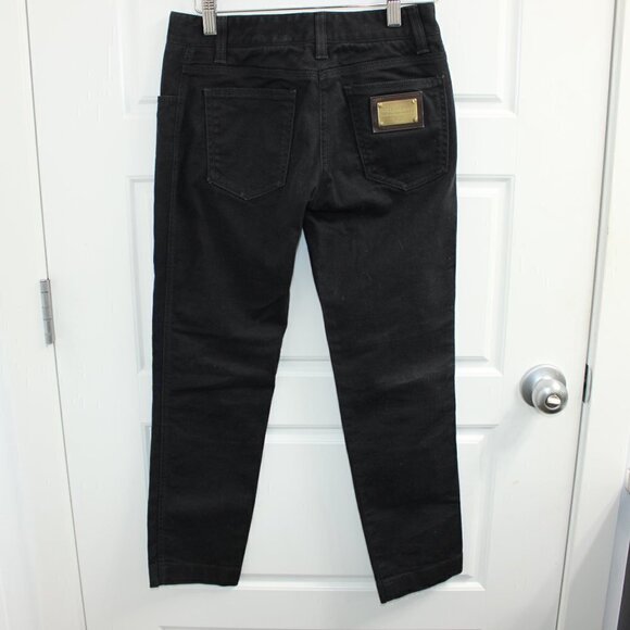 Dolce & Gabbana Low Rise Skinny Ankle Black Authentic Size 38 - Picture 7 of 11